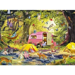 Alipson Camping des Fées avec des Amis de la Forêt Puzzle 1000pcs