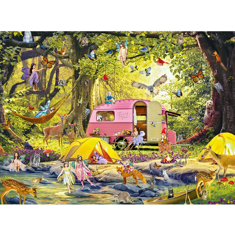 Alipson Camping des Fées avec des Amis de la Forêt Puzzle 1000pcs