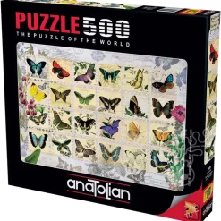 Anatolian Butterfly Stamps Puzzle 500pcs