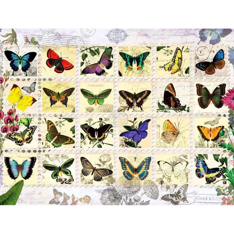 Anatolian Butterfly Stamps Puzzle 500pcs