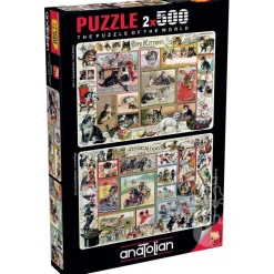 Anatolian Cute Kittens & Comical Dogs Puzzle 2 x 500pcs RETIRED