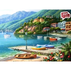 Anatolian Hillside Harbor Cove Puzzle 1000pcs RETIRED