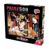 Anatolian Kittens in the Library Puzzle 500pcs
