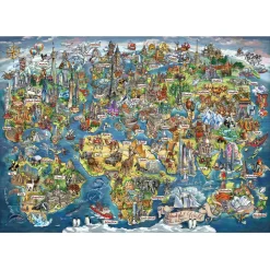 Anatolian Wonderful World Map Puzzle 3000pcs