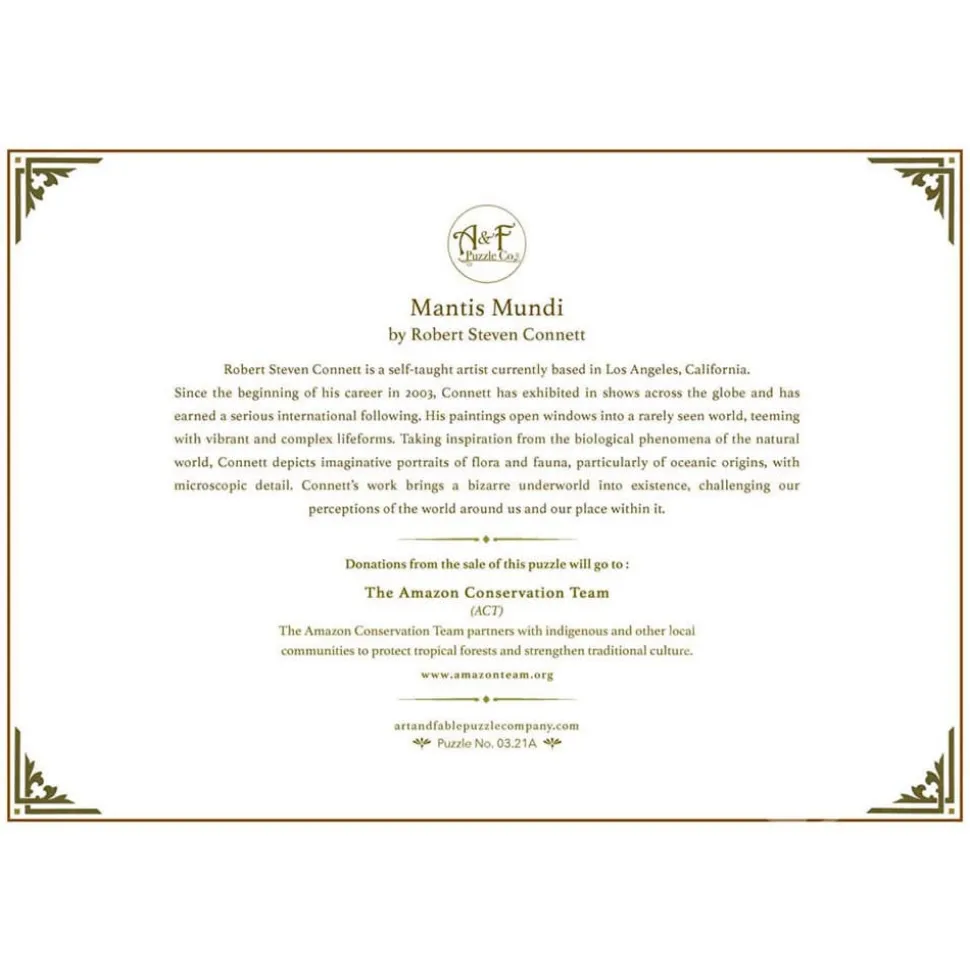 Art & Fable Mantis Mundi Puzzle 1000pcs
