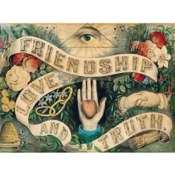 Artisan John Derian Paper Goods: Friendship Love And Truth Puzzle 1000pcs