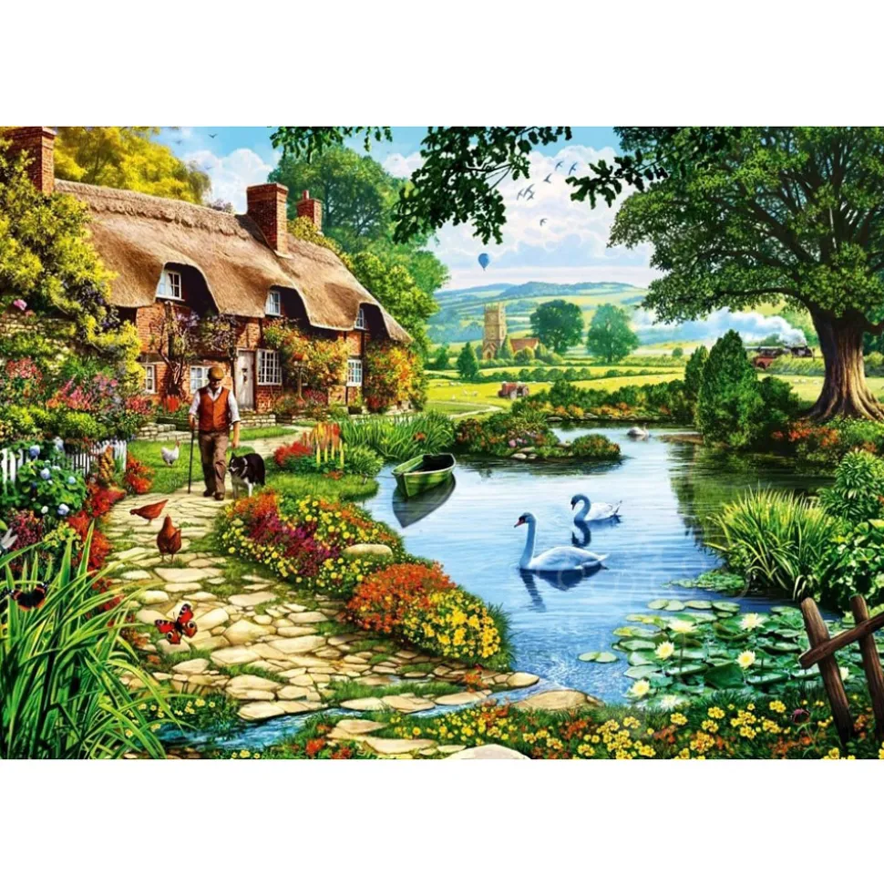 Bluebird Cottage by the Lake Puzzle 1000pcs