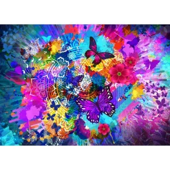 Bluebird Flowers and Butterflies Puzzle 1000pcs