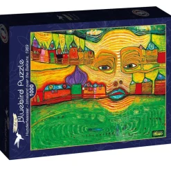 Bluebird Hundertwasser - Irinaland over the Balkans, 1969 Puzzle 1000pcs