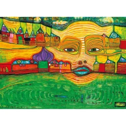 Bluebird Hundertwasser - Irinaland over the Balkans, 1969 Puzzle 1000pcs