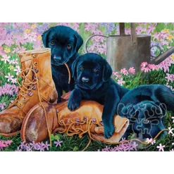 Cobble Hill Black Lab Puppies Tray Puzzle 35pcs