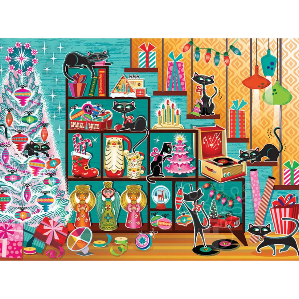 Cobble Hill Christmas Cats Puzzle 1000pcs