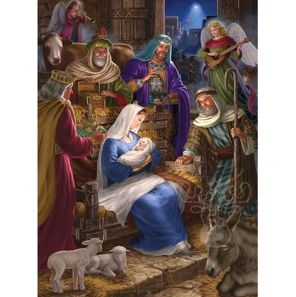 Cobble Hill Holy Night Family Puzzle 350pcs