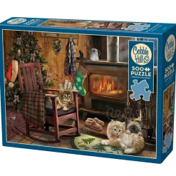 Cobble Hill Kittens By The Stove 500pcs