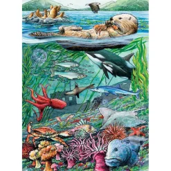 Cobble Hill Life on the Pacific Ocean Tray Puzzle 35pcs
