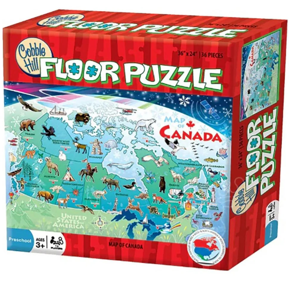 Cobble Hill Map of Canada Floor Puzzle 48pcs