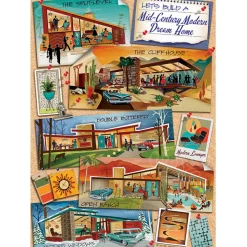 Cobble Hill Mid-Century Modern Dream Home Puzzle 1000pcs
