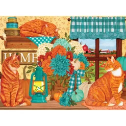 Cobble Hill Pumpkin Patch Cats Puzzle 500pcs