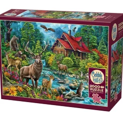 Cobble Hill Red-Roofed Cabin Puzzle 2000pcs