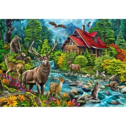 Cobble Hill Red-Roofed Cabin Puzzle 2000pcs