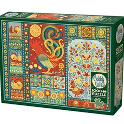 Cobble Hill Scandi Chicken Quilt Puzzle 1000pcs