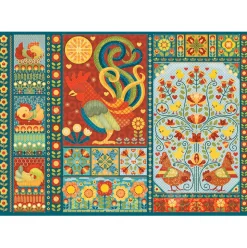 Cobble Hill Scandi Chicken Quilt Puzzle 1000pcs