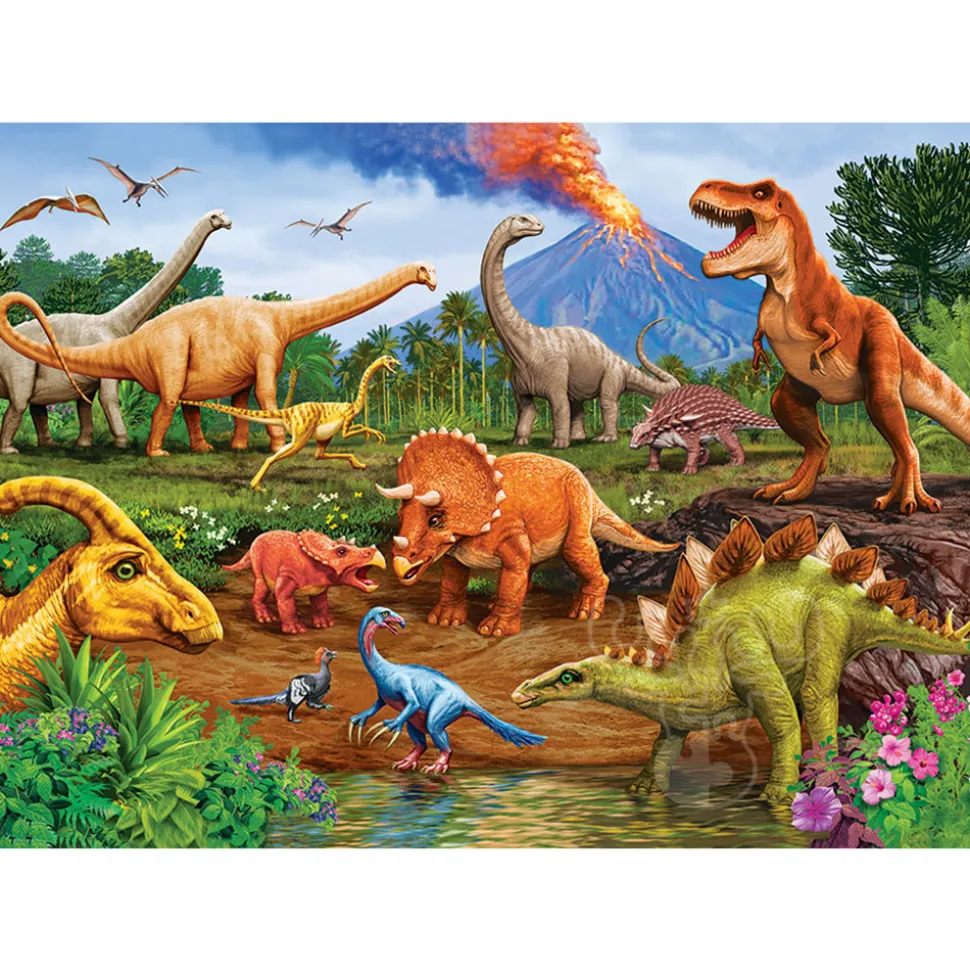 Cobble Hill Triceratops & Friends Tray Puzzle 35pcs
