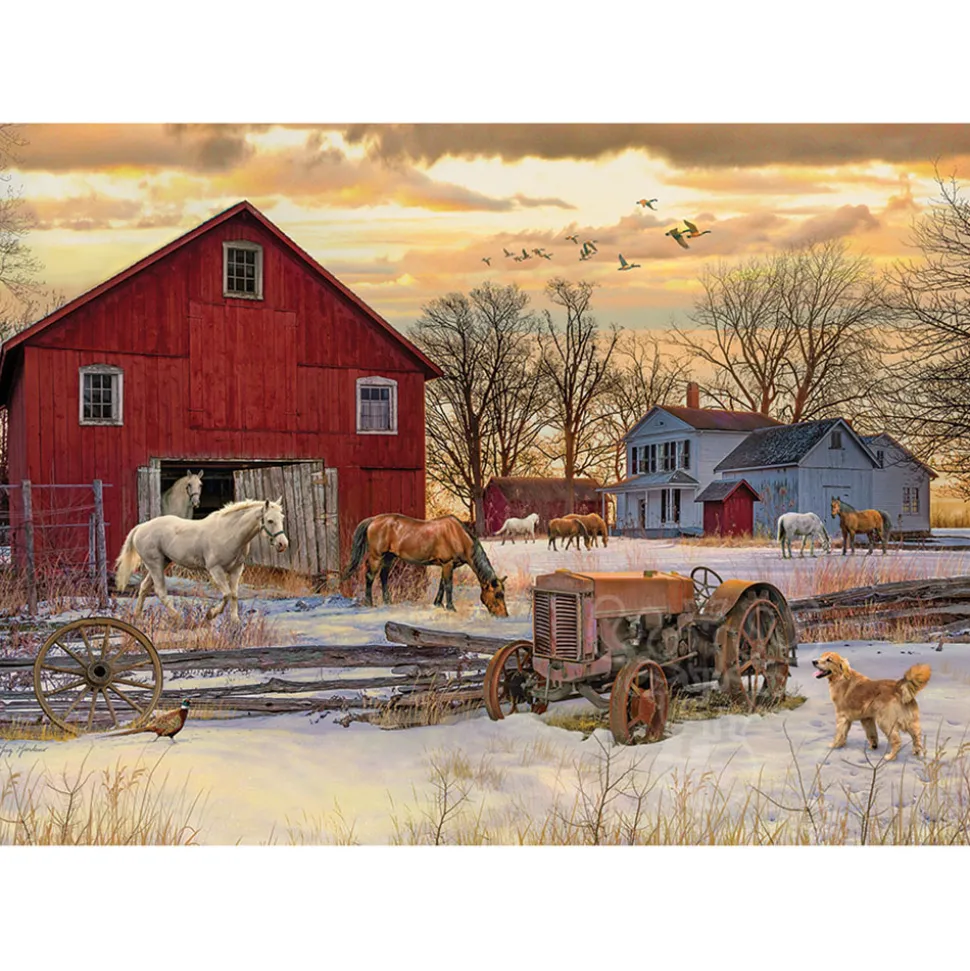 Cobble Hill Winter on the Farm Puzzle 1000pcs