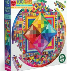 eeBoo Beauty of Color Round Puzzle 100pcs