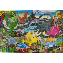 eeBoo Land of Dinosaurs Puzzle 100pcs