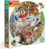 eeBoo Mushrooms and Butterflies Round Puzzle 500pcs