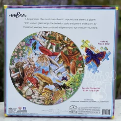 eeBoo Mushrooms and Butterflies Round Puzzle 500pcs