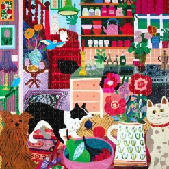 eeBoo Pets in the Kitchen Puzzle 1000pcs