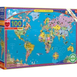 eeBoo World Map Puzzle 100pcs