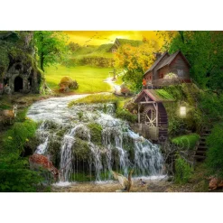 Enjoy A Log Cabin by the Magic Creek Puzzle 1000pcs