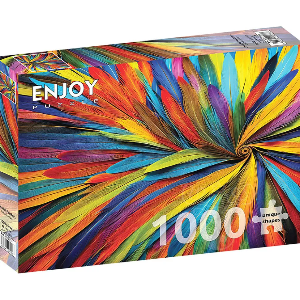 Enjoy Colorful Feathers Puzzle 1000pcs