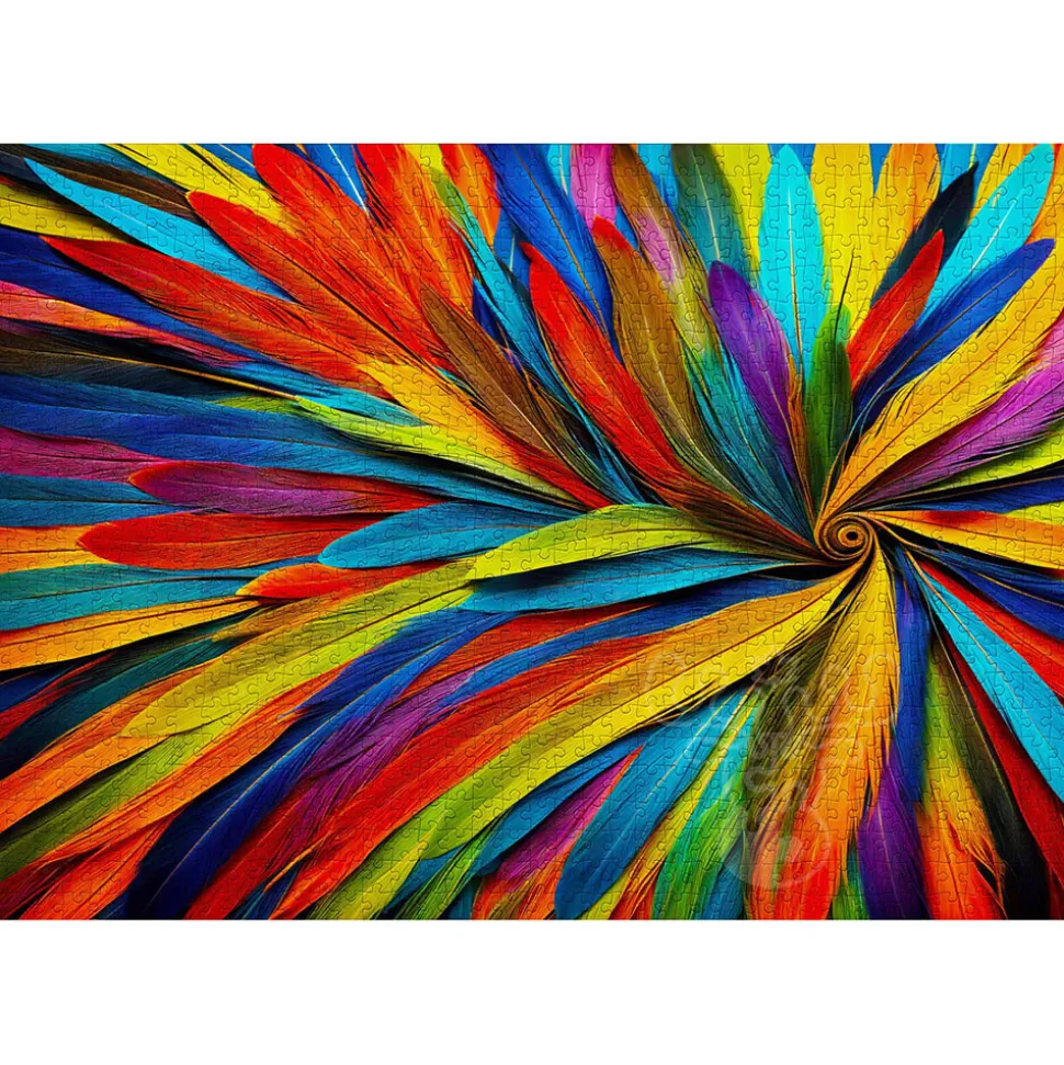 Enjoy Colorful Feathers Puzzle 1000pcs