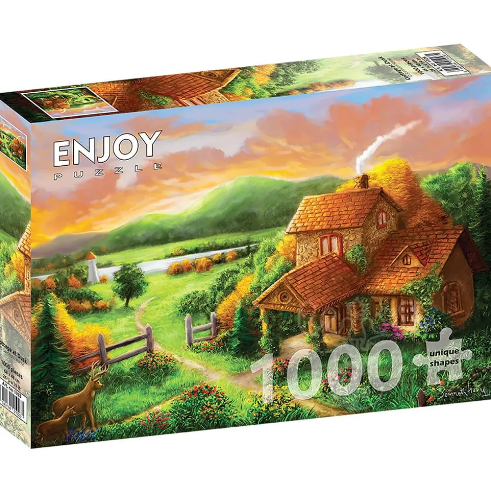 Enjoy Cottage at Dusk Puzzle 1000pcs