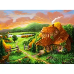 Enjoy Cottage at Dusk Puzzle 1000pcs