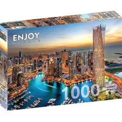 Enjoy Dubai Marina at Night Puzzle 1000pcs