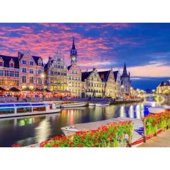 Enjoy Ghent at Twilight, Belgium Puzzle 1000pcs
