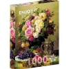 Enjoy Jean-Baptiste Robie: Still Life with Roses Puzzle 1000pcs