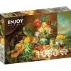 Enjoy Josef Schuster: Still Life with Fruit Flowers and a Parrot Puzzle 1000pcs