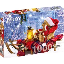 Enjoy Teddy Bears with Santa Hats Puzzle 1000pcs