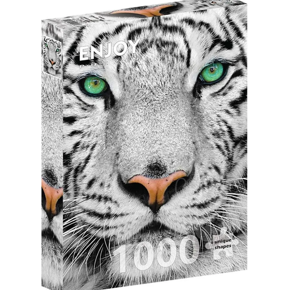 Enjoy White Siberian Tiger Puzzle 1000pcs