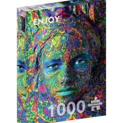 Enjoy Woman with Color Art Makeup Puzzle 1000pcs