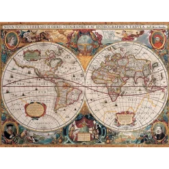 Eurographics Antique World Map (Orbis Geographica) Puzzle 1000pcs