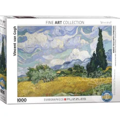 Eurographics Fine Art van Gogh: Wheat Field with Cypresses Puzzle 1000pcs