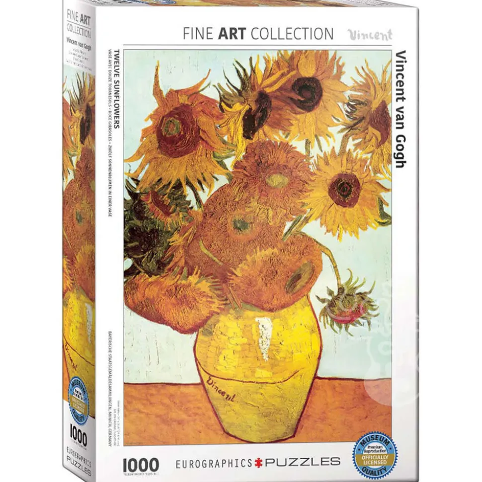 Eurographics Fine Art van Gogh: Twelve Sunflowers Puzzle 1000pcs