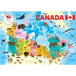 Eurographics Illustrated Map of Canada Puzzle 100pcs
